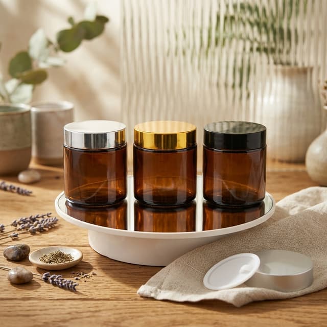 Amber Glass Cosmetic Jars category image