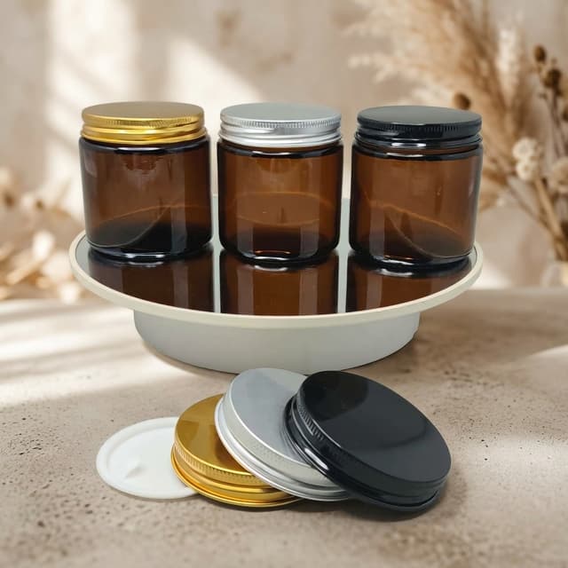 Cosmetic Glass jars & Metal Lids category image
